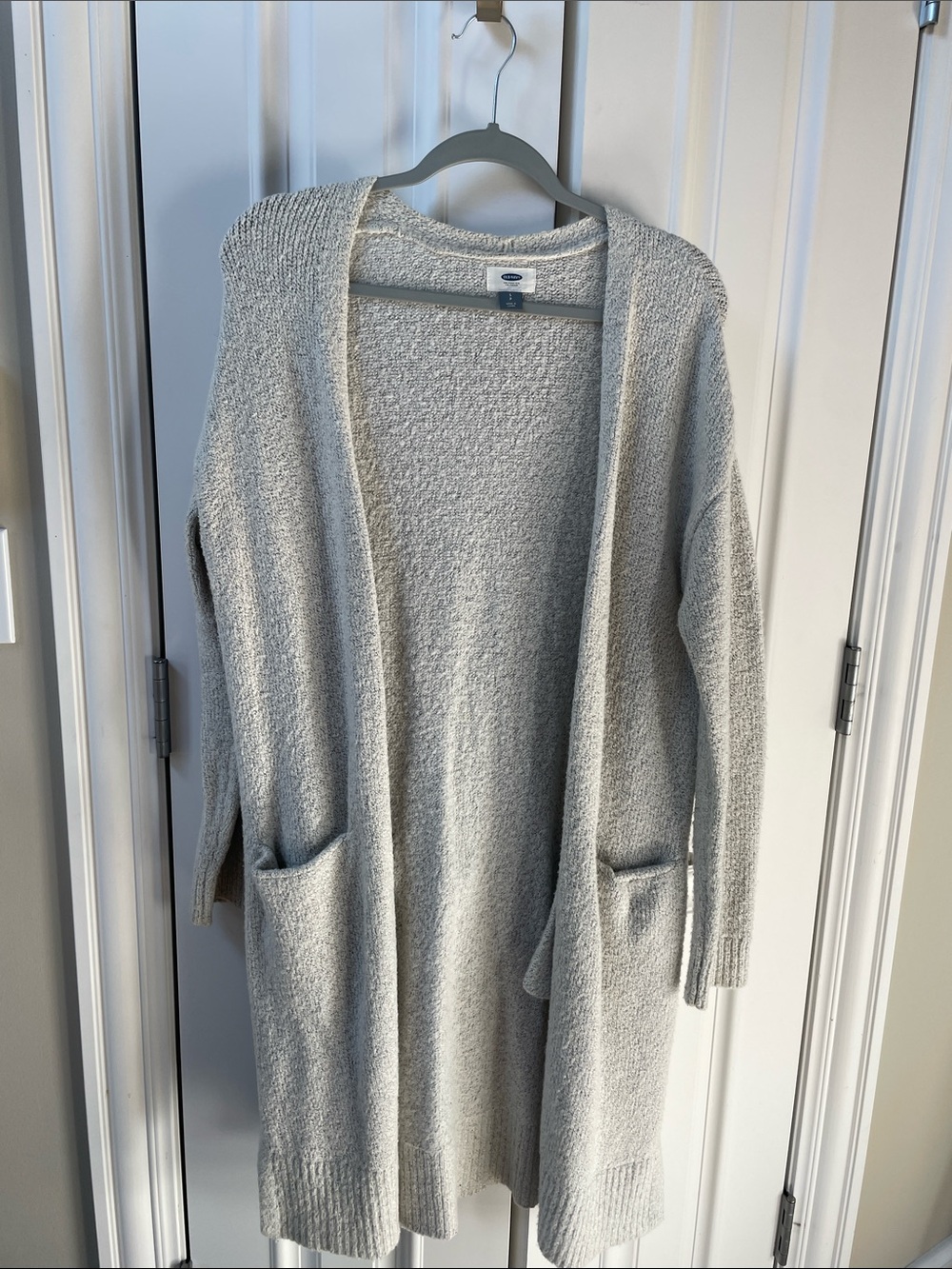 Old Navy Cream Open-Front Knit Cardigan with Pockets